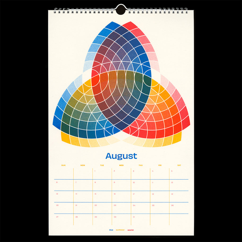2023 Risograph Trilobe Synoptique Color Chart Calendar Risolve Studio